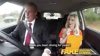 hardcore car fuck: elderly gent pounds blonde instructor
